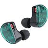 Linsoul KZ AS10 5BA HiFi Stereo in-Ear Cuffie Auricolari ad Alta Risoluzione Cavo a 2 pin da 0,75 mm, Cinque Driver ad Armatura Bilanciata, Cancellazione del Rumore (Con Microfono, Ciano)