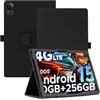 AKNICI Custodia Cover per POPUX Tab E3 Max/DOOGEE Tab E3 Max 2.1K Tablet 14 Pollici, Pelle PU Cover Custodia Protettiva con Cinghia di Sicurezza e Magnete e Funzione di Supporto