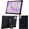 KUSINHOKA Custodia per fezawio Tablet F11 Android 14 10 Pollici, Morbido Silicone [Antiurto] Protettiva Cover, Anti-Graffio Protezione Custodia con Funzione di Supporto, Nero