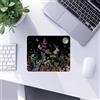 Generic Tappetino per il mouse con luna e strega, motivo floreale scuro con luna piena, tappetino per mouse per casa, ufficio, dormitorio, laptop, computer, scrivania, accessori, accessori, 21 x 18 cm