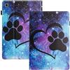 LSPCASA Cover Per Samsung Galaxy Tab A8 10.5 2022/2021 SM-X200/X205/X207 PU+TPU Custodia Tablet Sveglia/Sonno Automatico Zampa di Gatto Cuore