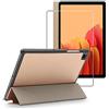 ebestStar - Cover per Samsung Galaxy Tab A7 10.4 T505 (2022, 2020), Custodia Protezione Flip Magnetica, Slim Case Sottile Pelle PU, Dorato + Vetro Temperato
