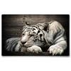 Silent Monsters Tappetino Mouse 24 x 20 cm piccolo, Tigre bianca, con Bordo Cucito, Durevoli, antiscivolo e silenzioso, gioco, ufficio, casa, lavabile, arrotolabile, Tappetini per il Gaming Mousepad