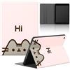 Stradvnaly Tablet Cover per Lenovo Tab M11 2024 11, Moda Cartoon Cat Pusheen Cute Motivo Design con Funzione Pelle PU Holder Flip con Ultra Sottile Regolabile Tablet Protezione Antiurto Case,Carino