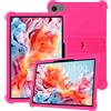 Generic Custodia per tablet ODEA A10 da 10 pollici con copertura completa, protezione per fotocamera, antiurto, antigraffio, supporto regolabile, custodia in silicone morbido per bambini, rosa