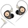 Yinyoo KZ Taurus Cuffie in Ear con Cavo in ear Monitors 8 mm Dual Driver Dinamico IEM Gaming Bassi Profondi Cavo rimovibile a 2 pin