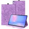 Auslbin Cover Compatibile con Samsung Galaxy S10 FE Plus Pelle in Rilievo Farfalla Custodia di Tablet con Funzione Stand Anti-Fall Flip Tab Cover, Viola