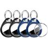 Generic Airtag - Supporto per Airtag con portachiavi in TPU impermeabile per custodia Airtag con portachiavi in metallo per Airtag accessori Airtag con rilevatore di articoli Apple 4 pezzi (nero, blu)