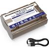 OHZHAO NP-W235 - Batteria 3000 mAh con porta di ricarica di tipo C, compatibile con Fujifilm X-T5, X-T4, GFX 100S, X-H2S, per fotocamera Fuji GFX 50S II, VG-XT4