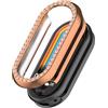 Generic Custodia per Xiaomi Smart Band 10 / Band 9 Custodia protettiva rigida PC Paraurti Bling Case Smart Cover per donne ragazze (oro rosa)