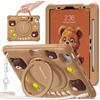 TECHGEAR BubblyToons - Custodia per bambini per Apple iPad Air 11 2024 (M2), Air 11 4a e 5a, iPad Pro 11 (2018-2022), custodia morbida e robusta con supporto e impugnatura ad anello, orsacchiotto
