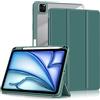 Yiernuo Custodia per iPad Air 11 M2,iPad Air 6/5/4th Generation,Traslucido Cover con Funzione Supporto e Auto Sveglia/Sonno Compatibile iPad Pro 11 Zoll 4th/3rd/2nd/1st,Verde