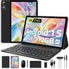 PIXGOOD 2025 2K Tablet 11 Pollici con Android 15, 36GB RAM+512GB ROM, 4G SIM LTE+5G WiFi, 2000 * 1200, Octa Core, 13MP+8MP, WidevineL1/9580mAh/BT5.0/OTG/GPS-Tablet in offerta con tastiera (Nero)