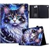 Generico DayQiQiPu Cover per Samsung Galaxy Tab A9+ Plus SM-X210/X215/X216 11 Pollici Motivo Gatto tigrato Flip Stand Fessura per la Carta Copertura Protettiva con Auto Sveglia/Sonno,06