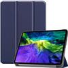 Kepuch Custer Cover per iPad PRO 11 5G 2022 2021 2020 2018,PU-Pelle Case Custodia per iPad PRO 11 5G 2022 2021 2020 2018 - Blu
