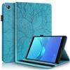 Aswant Cover Huawei Mediapad M5/M5 Pro Custodia in pelle PU Portafoglio Custodia a Libro con Porta Penna Custodia Tablet per Huawei Mediapad M5 / M5 Pro 10.8 Pollice Albero in Rilievo - Blu