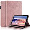 Succtop Cover Huawei Mediapad T5-10 Custodia in Pelle PU Flip Funzione Stand con Coperchio per Penna Cover Portafoglio Slot per Card Custodia Tablet per Huawei Mediapad T5 10.1 Pollici 2018 Oro Rosa