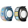 Dingfeiyu Braccialetto per Apple AirTag, Anti-smarrimento e Anti-graffio Custodia Cover AirTag per Bambini, Adolescenti, Anziani (nero + blu)