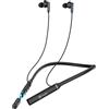 Hmusic A3 Cuffie Bluetooth con Archetto da Collo - OTG-USB Ricarica, Nero | 35 ore di autonomia, isolamento acustico, auricolari in-ear per lavoro, sport, corsa, palestra