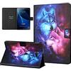 CasaFuny Custodia per Samsung Galaxy Tab A 10.1 2016 (SM-T580/T585/T587) Copertura protettiva con Supporto e Auto Svegliati/Sonno Cover Compatibile con Samsung Galaxy Tab A 10.1 pollici 2016,Lupo