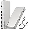 WAVLINK Docking station per 3 schermi, docking station SM770 con 3 HDMI, 2 DP, ingresso PD 100W, USB A&C 10Gbps, Ethernet 2.5G, compatibile con Intel Mac, Driver SMI e host USB 3.2 Gen 2 richiesti