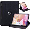 TEDTIKJT Cover per Samsung Galaxy Tab S10 Plus/S9+/S8+/S7+ 12.4 Custodia SM-X820 X810 X800 T970 Flip Pelle 360°Ruotabile Supporto Protezione Custodia con Auto Sveglia/Sonno,Business Nero