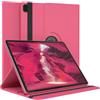 EAZY CASE - Custodia per Apple iPad Air 13 M3 (2025) tablet Cover protettiva Smart Cover Supporto rotante Astuccio pieghevole 360° girevole con funzione stand Similpelle Rosa