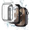 Generic Custodia per Apple Watch Protezione Schermo 44mm 40mm 46mm 42mm 41mm 45mm 38mm Serie 11 10 9 8 7 6 5 4 3 SE/2ª Generazione, PC Hard Face Cover Vetro Temperato+Paraurti per iWatch Serie 10 46mm 42mm