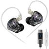 KZ Gale Cuffie USB C, Auricolari Cablati per Samsung S25 S24 S23 FE S22 S21 S20 A53 A54 Tipo C IEM con Microfono Scheda Audio DSP Integrata per iPhone 16 Pro Pixel 9 Pro (Nero)