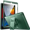MoKo Antishock Cover per iPad 9a Gen/8a Gen/7a Gen, Verde notte | Custodia Full Body Coperta Protettiva Anti-urti Protezione Completa e Sporco con Pellicola Integrata per iPad 10.2''