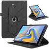 TEDTIKJT Custodia Tablet per Samsung Galaxy Tab S4 10.5 2018 SM-T830/T835 Pelle PU 360 Ruotabile Supporto Flip Protettiva Tablet Cover per Samsung Tab S4, Nero Albero