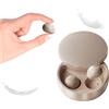 Xmenha Auricolari invisibili per dormire, auricolari wireless per orecchie piccole, Bluetooth 5.1, 36 ore di riproduzione, microfono integrato con custodia di ricarica, per iPhone e Android, colore