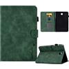 Generico DayQiQiPu Caso per Samsung Galaxy Tab A SM-T550/T555 (9,7 Pollici) in PU Pelle Chiusura Magnetica Flip Cover Custodie Motivo a Cuori Lettere Con Supporto e Auto Wake/Sleep, Verde