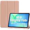 ProCase Cover per Galaxy Tab S10 Lite/S10 FE/S9 FE 10,9 pollici con S Pen Holder, Slim Triple Stand Folio Hard Back Shell Smart Case Protettivo -Oro Rosa