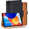 Vkooer Custodia per Xiaomi Redmi Pad SE 8.7 Pollici 4G Tablet 2024 Cover Protettiva Pelle PU con Multi-angli Slim Fit Folio e Auto Svegliati/Sonno, Supporto Funzione Flip Tasca Case - Nero