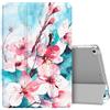 MoKo Custodia Protettiva Compatibile con New iPad Mini 5th Generation 7.9 2019/iPad Mini 4 2015, Case Leggero e Sottile, Semi-trasparente, Auto Sveglia/Sonno - Fiori del Pesco