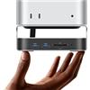 VENTION Dock 10-in-1 Mac Mini M4/M4 Pro con DisplayPort 4K@240Hz/144Hz, alluminio Hub con Alloggiamento M.2 NVMe fino a 8TB, 5 x 10Gbps USB-A & USB-C Ports, Lettore SD/TF, Audio 3.5mm