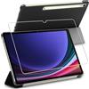 ebestStar - Cover per Samsung Galaxy Tab S9, 5G, Custodia Protezione Flip Magnetica, Slim Case Sottile Pelle PU, Nero + Vetro Temperato