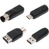 Cablecc 4 pz/lotto Tipo A Tipo-C USB 2.0 USB-C a 6Pin PS2 Tastiera PS/2 Mouse Adattatore Maschio a Femmina Mini-Din