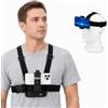 DHNEIYGC Supporto Pettorale per Telefono, Imbracatura Regolabile con Clip Girevole a 360°, Supporto Mani Libere per Vlog, Video, Pesca, Cucina, Sport e Fotocamere d'Azione
