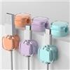 Generic 6 confezioni di supporti per cavi magnetici, design compatto e quadrato facile da aprire, gestione cavi adesiva per accessori da scrivania per ufficio, casa, auto, supporto per cavi di caricamento