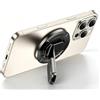 Generic Supporto magnetico ad anello per telefono, rotazione a 360°, supporto magnetico su entrambi i lati per Magsafe iPhone 17 16 15 14 13 12 Pro Max (nero)