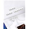Generic Supporto organizer per cavi, forte adesivo da scrivania, per organizzare ordinatamente i cavi di ricarica del telefono, per casa, ufficio, auto, scrivania, comodino (bianco, 3+3+5+5)