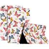 Generico DayQiQiPu Caso per Huawei MediaPad T5 10,1 AGS2-W09/AGS2-W19/AGS2-L03/AGS2-L09 Custodia per tablet Ultrasottile con motivo di serie di fiori a farfalla in pelle PU Flip Custodia protettiva-05
