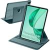 A-BEAUTY Custodia Rotante Compatibile con Honor Pad X8a/X8b 11 Pollici 2024/2026 con Portapenne, Rotazione a 360 Gradi Supporto Cover Chiaro Retro, Verde Scuro