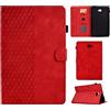 CASAFUNY Custodia Samsung Galaxy Tab A6 10.1'' 2016 SM-T580/T585, Custodia Protettiva Magnetica Cover Ultra Sottile con con Auto Sonno/Sveglia per Samsung Galaxy Tab A 10.1 2016, Rosso