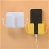 Generic Supporto da parete per telefono, adesivo da parete, supporto di ricarica e supporto per telecomando, multiuso, tasca per presa (bianco)