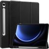 Vakarey per Samsung Galaxy Tab S10 Lite/S10 Fe Cover con Stifthalter,Ultra Sottile Smart Custodia per Galaxy Tab S9 Fe 10.9 Pollici/Tab S9 11 Pollici 5G,Nero