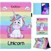 CXTCASE Custodia per Lenovo Tab M10 Plus 3rd Gen (2022) 10,6, PU Intelligente Tablet Cover Lenovo Tab M10 Plus 3rd Gen, Tablet Custodia con Slot per Schede, Unicorno Arcobaleno