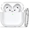Generic Custodia trasparente per AirPods 4 2024, custodia trasparente in morbido TPU con angoli rinforzati, antiurto, trasparente, custodia protettiva per Apple AirPods di quarta generazione, per donne e